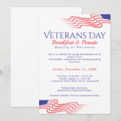 Veteranen Dag Ontbijt Parade Patriottisch Kaart (Voorkant / Achterkant)