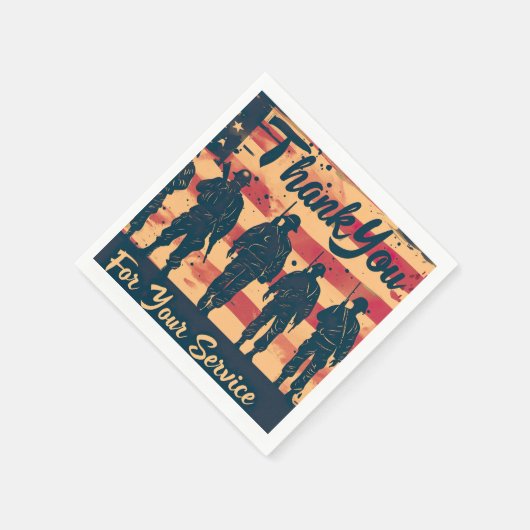 Veteranen dag papier servet (Hoek)
