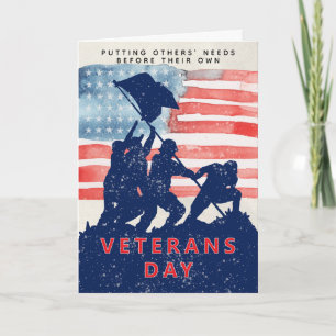 Veteranen Dag Patriottisch Thema Iwo Jima Kaart