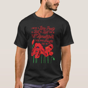 Veteranen Dag Rode Klaproos Klaprozen bloem grafis T-shirt