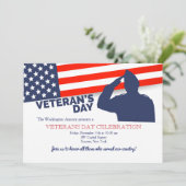 Veteranen Dag Saluut Uitnodiging (Staand voorkant)