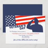 Veteranen Dag Saluut Uitnodiging (Voorkant / Achterkant)
