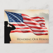 Veteranen Dag - Ter ere aan allen die gediend hebb Briefkaart (Voorkant)