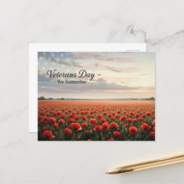 Veteranen Dag - Ter ere aan allen die gediend hebb Briefkaart