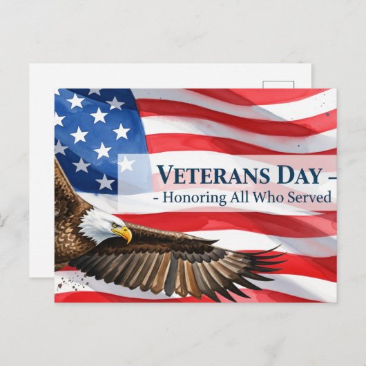 Veteranen Dag - Ter ere van allen die dienden Briefkaart (Voorkant / Achterkant)