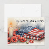 Veteranen Dag - Ter ere van allen die dienden Briefkaart (Voorkant / Achterkant)