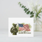 Veteranen Dag - Ter ere van allen die gediend hebb Briefkaart (Staand voorkant)