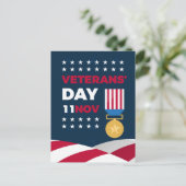 Veteranen Dag - Ter ere van allen die gediend hebb Briefkaart (Staand voorkant)