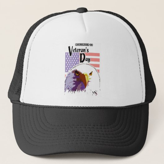 Veteranen Dag Trucker Pet (Voorkant)