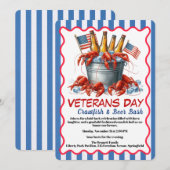 Veteranen Dag Uitnodiging | Kreeft & Bier Feest (Voorkant / Achterkant)