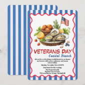Veteranen Dag Uitnodiging | Kust Brunch Feest (Voorkant / Achterkant)
