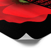 Veteranen Dag Usa-herdenking Lest We Forget Rood Poster (Hoek)