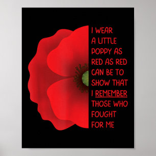 Veteranen Dag Usa-herdenking Lest We Forget Rood Poster