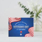 Veteranen Dag - Vier degenen die gediend hebben Briefkaart (Staand voorkant)