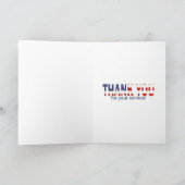 Veteranen Dagduimen met labels de vlag omhoog Kaart (Binnen)