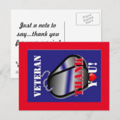 Veteranen Dank u Briefkaart (Voorkant / Achterkant)