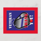 Veteranen Dank u Briefkaart (Voorkant)