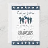 Veteranen, dank u | patriottische waardering bedankkaart (Voorkant)