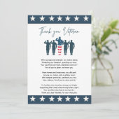 Veteranen, dank u | patriottische waardering bedankkaart (Staand voorkant)