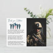 Veteranen, dank u | patriottische waardering bedankkaart (Staand voorkant)