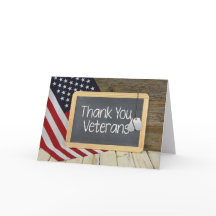 Veteranen Dank u teken op krijtbord