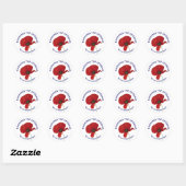 VETERANEN | Dank u | We herinneren hen | papaver Ronde Sticker (Vel)