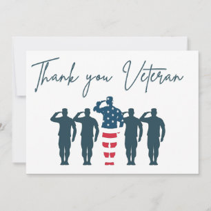 Veteranen Danken U   Patriottische Waardering Bedankkaart