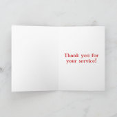 Veteranen en de HerdenkingsVlag van de Dag Bedankkaart (Binnen)