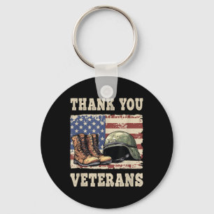 Veteranen en versterkers; Memorial Day Patriotic Sleutelhanger