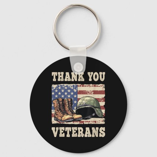 Veteranen en versterkers; Memorial Day Patriotic Sleutelhanger (Voorkant)