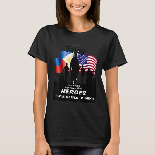 Veteranen Filipino Father Wwii Soldier T-shirt (Voorkant)