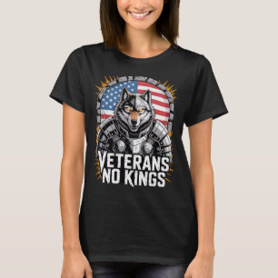 Veteranen Geen Koningen Wolf Ontwerp voor Trots Mi T-shirt