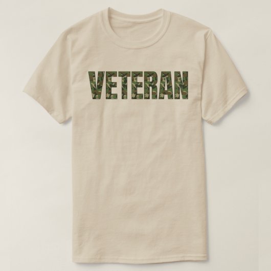Veteranen Militaire Camouflage T-shirt (Design voorkant)