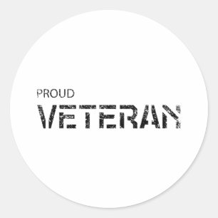 Veteranen Militaire Leger uit de Veteranenoorlog Ronde Sticker