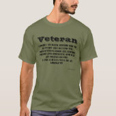 Veteranen Oath GreenT-Shirt T-Shirt (Voorkant)