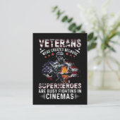 Veteranen Omdat Superhelden Bezig in de Bioscoop Briefkaart (Staand voorkant)