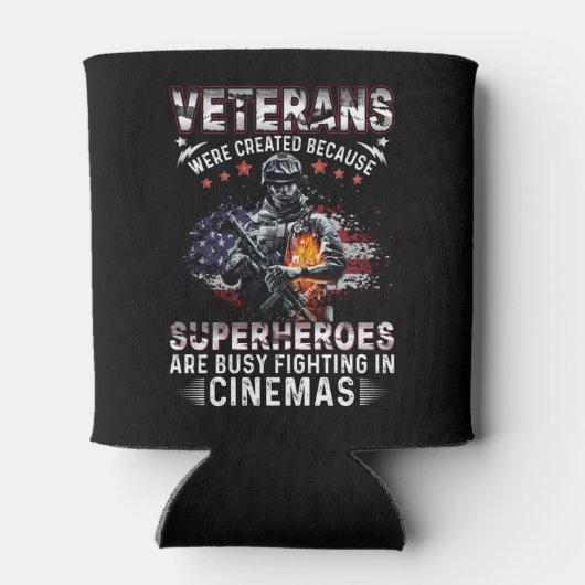 Veteranen omdat superhelden bezig zijn in Cinemas Blikjeskoeler (Achterkant)