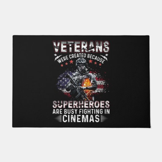 Veteranen omdat superhelden bezig zijn in Cinemas Deurmat (Voorkant)