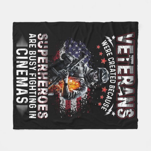 Veteranen omdat superhelden bezig zijn in Cinemas Fleece Deken (Voorkant (Horizontaal))