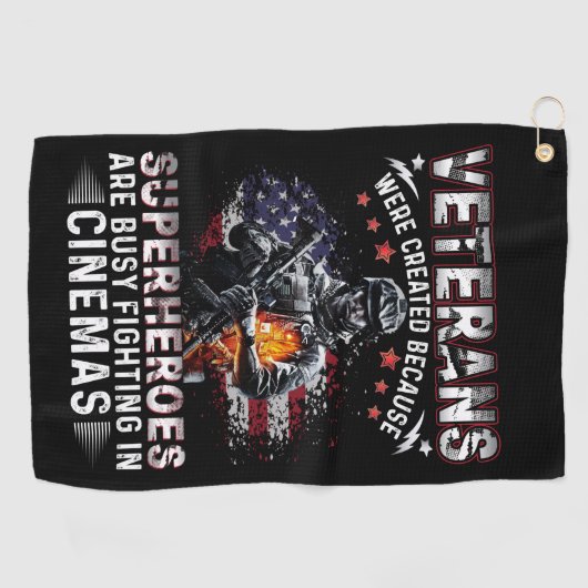 Veteranen omdat superhelden bezig zijn in Cinemas Golfhanddoek (Horizontaal)