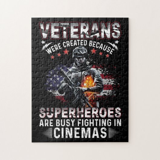 Veteranen omdat superhelden bezig zijn in Cinemas  Legpuzzel (Verticaal)