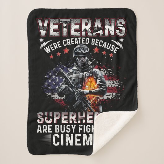 Veteranen omdat superhelden bezig zijn in Cinemas Sherpa Deken (Voorkant)