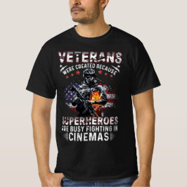 Veteranen omdat superhelden bezig zijn in Cinemas T-shirt