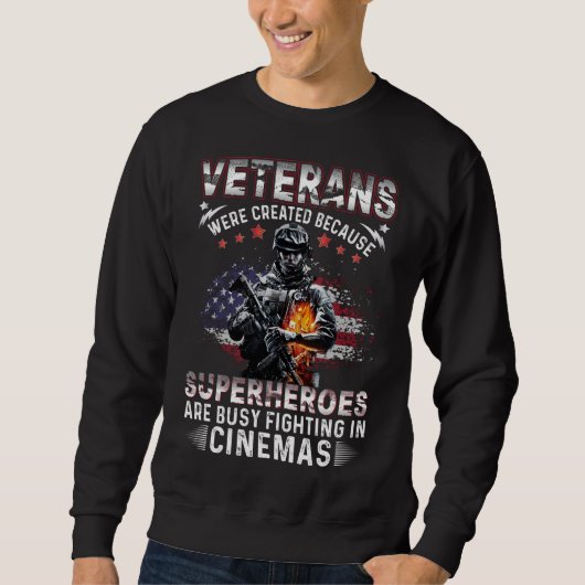 Veteranen omdat superhelden bezig zijn in Cinemas Trui (Voorkant)