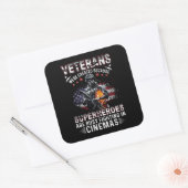 Veteranen omdat superhelden bezig zijn in Cinemas Vierkante Sticker (Envelop)