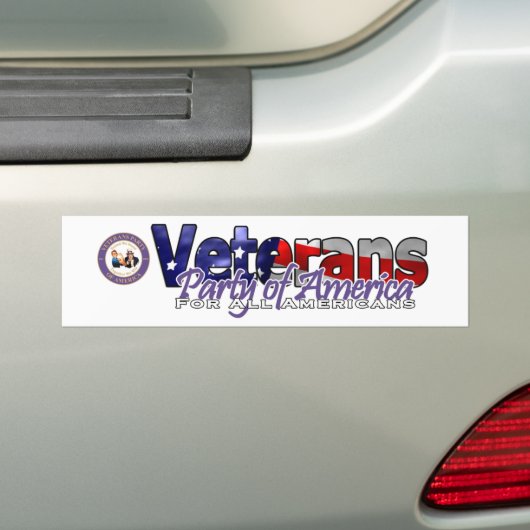 Veteranen Partij-Amerikaanse Bumpersticker (Op auto)