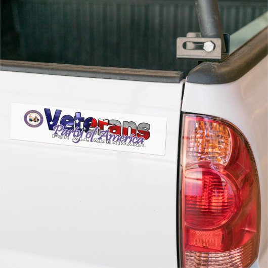 Veteranen Partij-Amerikaanse Bumpersticker (Op Truck)