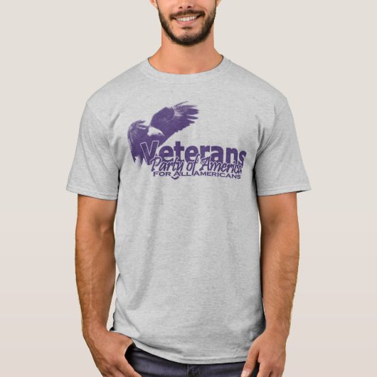 Veteranen Party of America Eagle and Logo T-shirt (Voorkant)