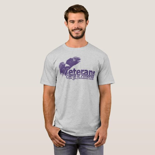 Veteranen Party of America Eagle and Logo T-shirt (Voorkant volledig)