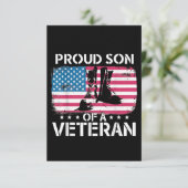 Veteranen - Proud Son of a veteran T-shirt RSVP Kaartje (Staand voorkant)
